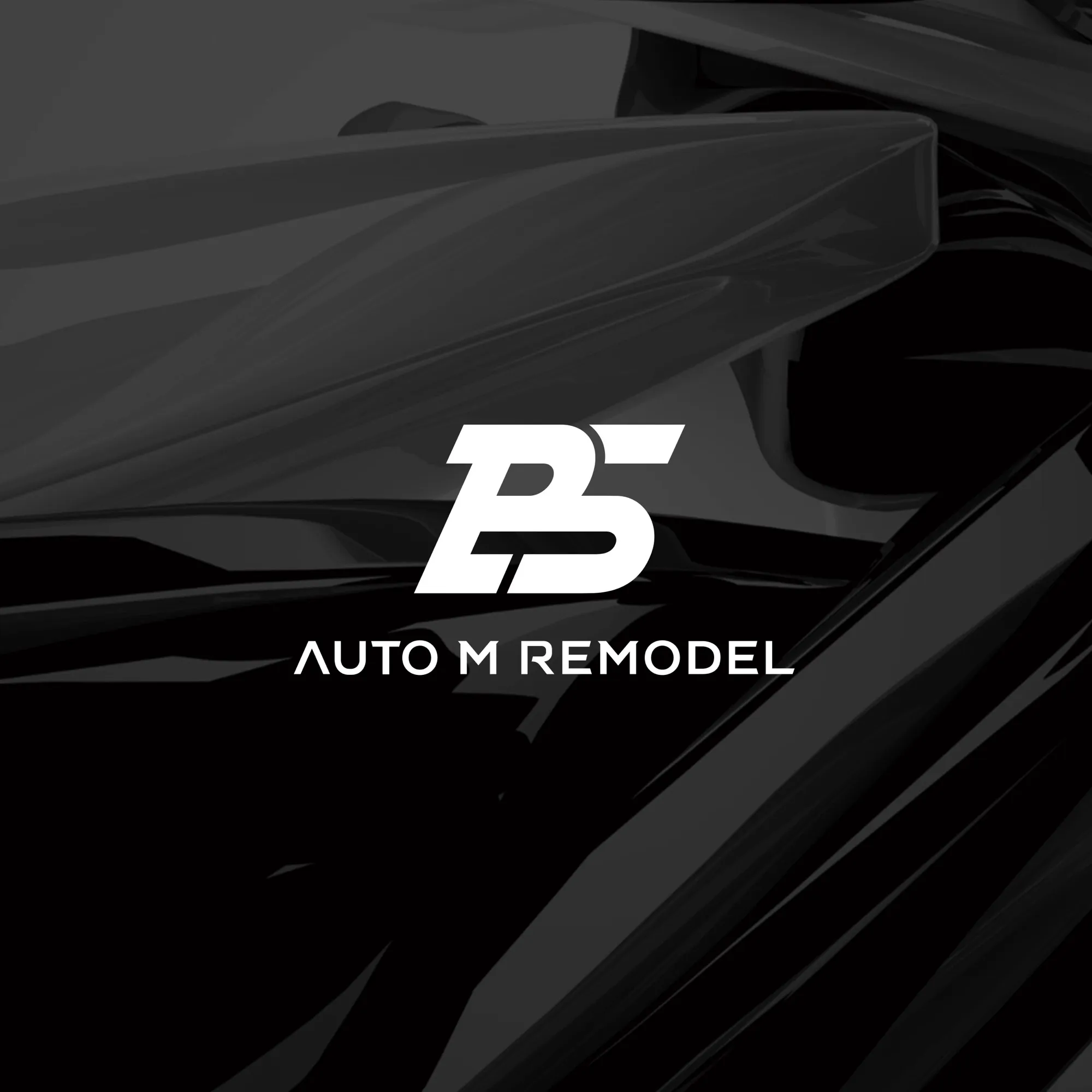 BS AUTO M REMODEL 標誌，深色車體背景